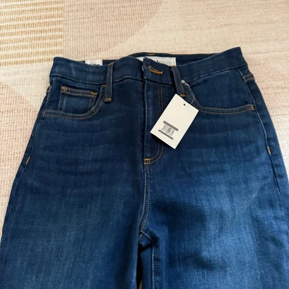 Frank & Eileen Killian Crop Flare Jeans in Medium Wash Size 25 NWT